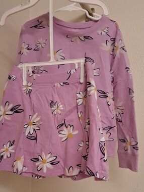 jumping beans Lavender Daisy Shirt & Skort Set